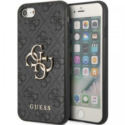 Guess GUHCI84GMGGR iPhone 7|8|SE 2020 | SE 2022 szary|grey hardcase 4G Big Metal Logo image 1