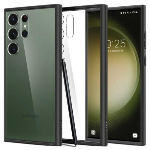 Case SPIGEN Ultra Hybrid  ACS05618 for Samsung Galaxy S23 Ultra - Matte Black image 1