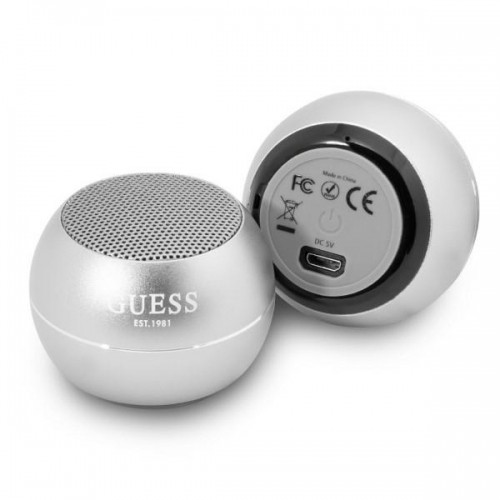 Original Bleutooth Speaker GUESS GUWSALGEG Mini grey image 1