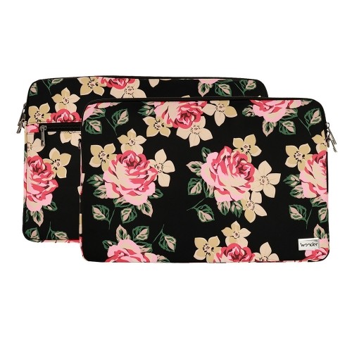 OEM Wonder Sleeve Laptop 15-16 inches black and roses image 1