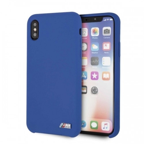 Original Case BMW Hardcase Silicone M Collection BMHCPXMSILNA for Iphone X|XS Blue image 1