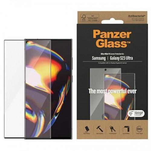 PanzerGlass Ultra-Wide fit tempered glass for Samsung Galaxy S23 Ultra image 1