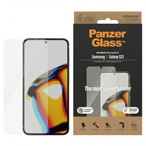 PanzerGlass Ultra-Wide fit tempered glass for Samsung Galaxy S23 image 1