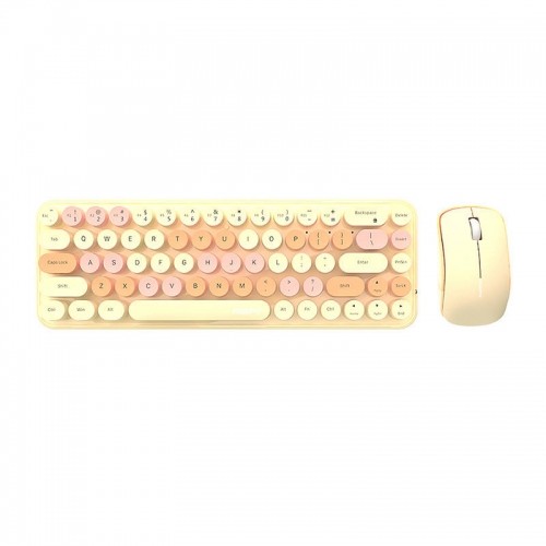 Wireless keyboard + mouse set MOFII Bean 2.4G (Milk Tea) image 1