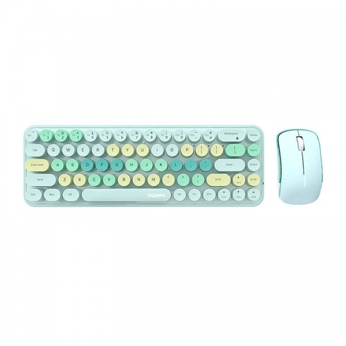 Wireless keyboard + mouse set MOFII Bean 2.4G (Green) image 1
