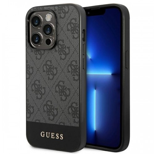 Guess 4G Stripe Case for iPhone 14 Pro Grey image 1