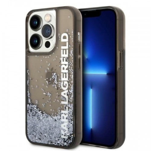Karl Lagerfeld Translucent Liquid Glitter Case for iPhone 14 Pro Black image 1