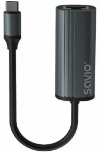 Adapteris Savio USB-C 3.1 Gen 1 - RJ-45 Gigabit Ethernet image 1