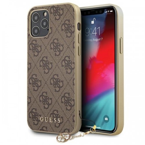 Guess 4G Charms Case for iPhone 12|12 Pro 6.1 Brown image 1