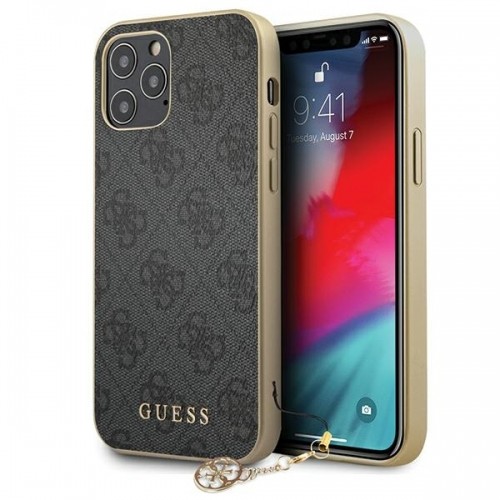 Guess 4G Charms Case for iPhone 12|12 Pro 6.1 Grey image 1