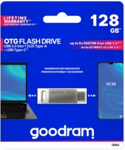 Goodram ODA3 USB 3.2 128GB Silver image 1