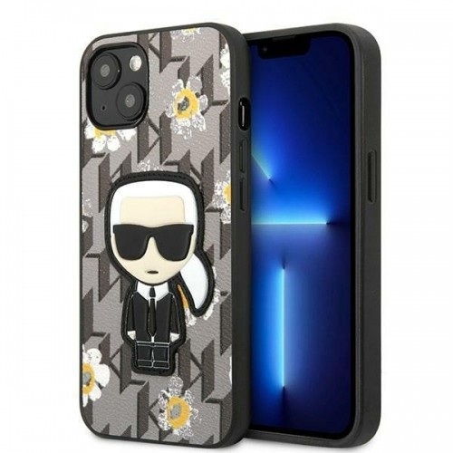 Karl Lagerfeld Ikonik Flower Case for iPhone 13 Grey image 1