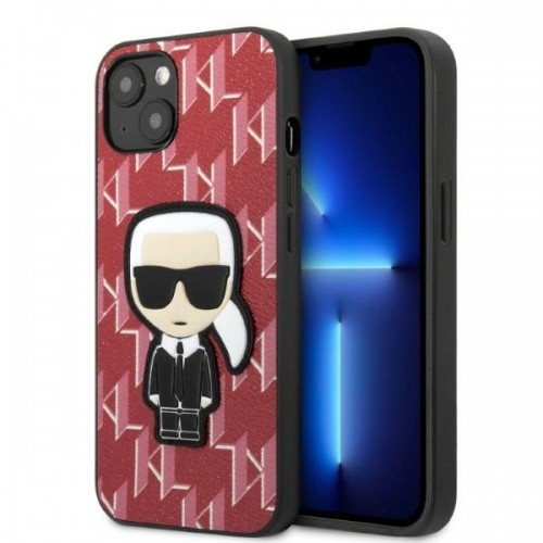 Karl Lagerfeld Monogram Ikonik Case for iPhone 13 Red image 1