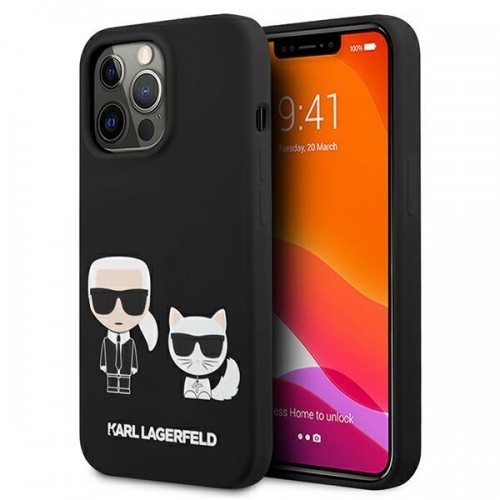 KLHCP13LSSKCK Karl Lagerfeld and Choupette Liquid чехол для Apple iPhone 13 Pro черный image 1