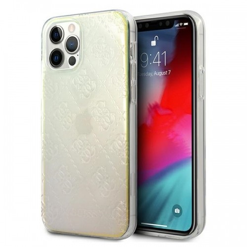 GUHCP12M3D4GIRBL Guess 3D Raised Cover for iPhone 12|12 Pro 6.1 Iridescent image 1