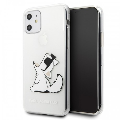 Karl Lagerfeld KLHCN61CFNRC Fun Choupette aizsargapvalks Apple iPhone 11 caurspīdīgs image 1