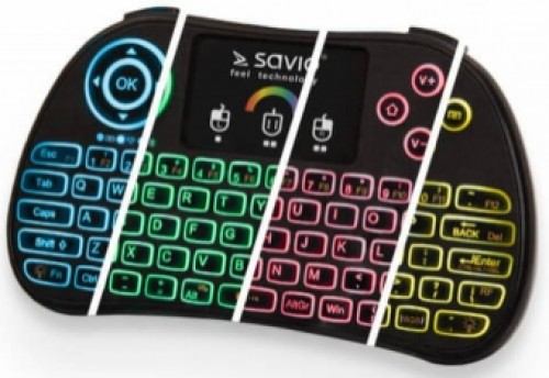 Savio KW-03 Беспроводная Клавиатура PC | PS4 | XBOX | Smart TV | Android + Тачпад Черная (С RGB Подсветкой) image 1