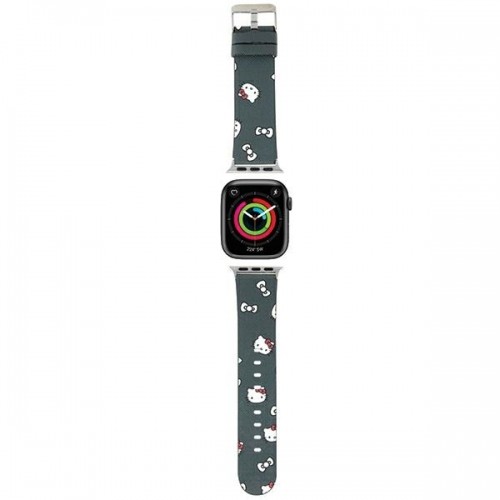 Hello Kitty Pasek HKAWMPSAPSK Apple Watch 38|40|41mm czarny|black strap Heads & Bows Pattern image 1