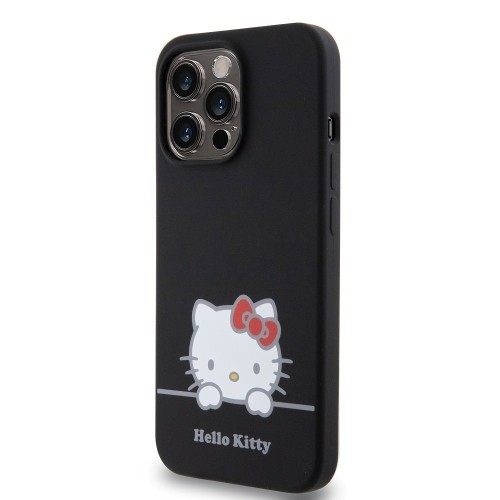 Hello Kitty Liquid Silicone Daydreaming Logo Case for iPhone 13 Pro Black image 1