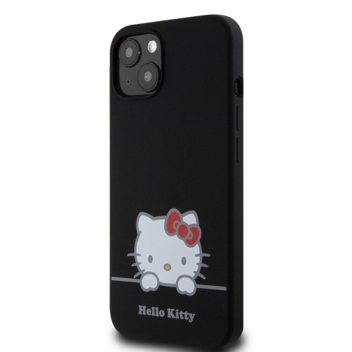 Hello Kitty Liquid Silicone Daydreaming Logo Case for iPhone 13 Black image 1