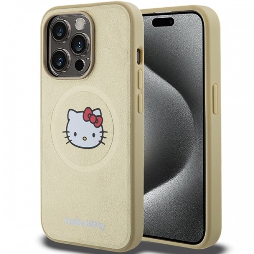 Hello Kitty HKHMP13XPGHCKD iPhone 13 Pro Max 6.7" złoty|gold hardcase Leather Kitty Head MagSafe image 1