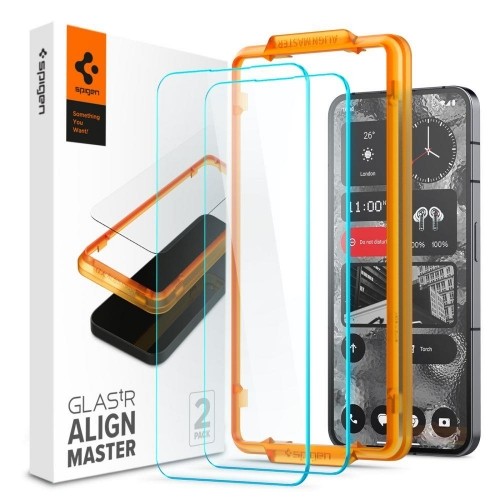TEMPERED GLASS Spigen ALM GLAS.TR 2-PACK NOTHING PHONE 2 CLEAR image 1