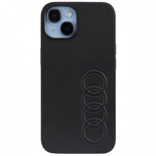 Audi Synthetic Leather iPhone 14 6.1&quot; black|black hardcase AU-TPUPPCIP14-TT|D1-BK image 1