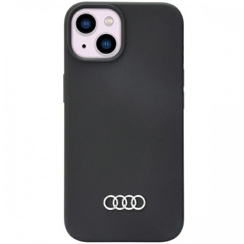 Audi Silicone Case iPhone 14 6.1" czarny|black hardcase AU-LSRIP14-Q3|D1-BK image 1