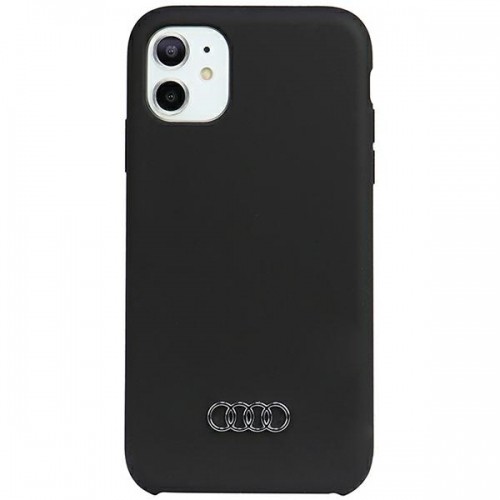 Audi Silicone Case iPhone 12|12 Pro 6.1" czarny|black hardcase AU-LSRIP12P-Q3|D1-BK image 1