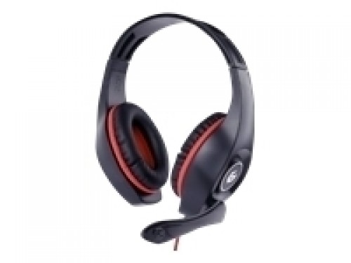 Gembird Gaming headset with volume control GHS-05-R Built-in microphone Red/Black Wired Over-Ear 3.5 mm 4-pin image 1