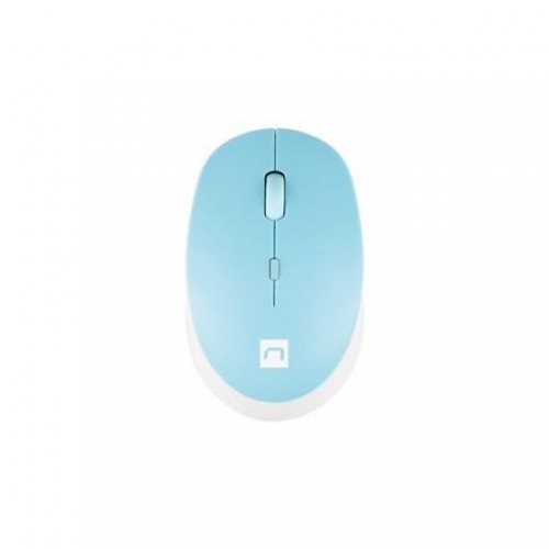 Natec Mouse Harrier 2 	Wireless White/Blue Bluetooth image 1