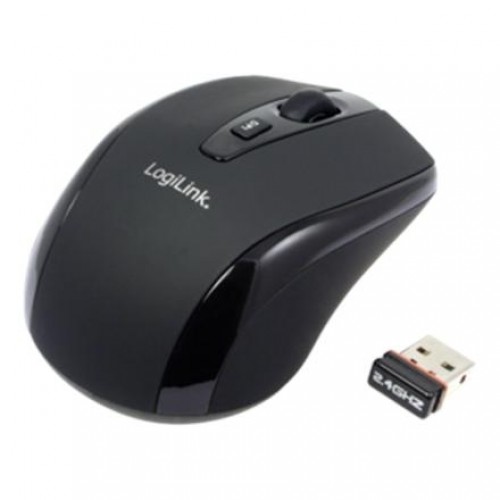 Logilink Maus optisch Funk 2.4 GHz 2.4GH wireless mini mouse with autolink wireless Black image 1