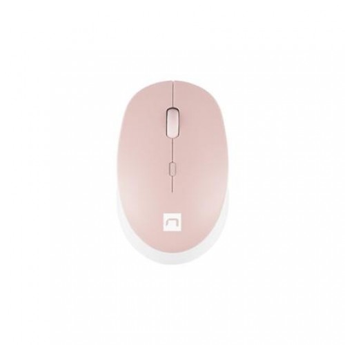 Natec Mouse Harrier 2 	Wireless White/Pink Bluetooth image 1