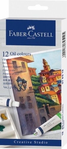 Eļļas krāsas Faber-Castell, 12krāsasx9ml image 1