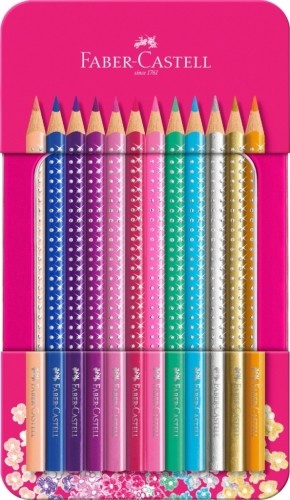 Faber-castell Col.pencil Sparkle tin/12x image 1