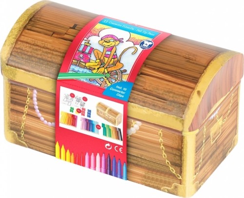 Flomāsteri Faber-Castell Dārgumu lāde, saspraužamie, metāla kastītē, 33 krāsas image 1