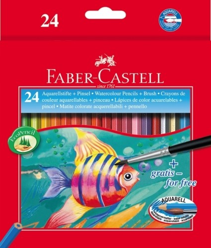 Akvareļu zīmuļi Faber-Castell Fish, 24 krāsas image 1