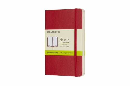 Записная книжка Moleskine Classic 9х14см, белые листы, мягкая обложка, красная image 1