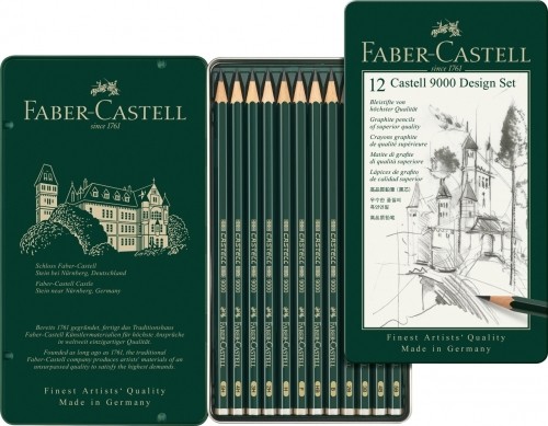 Простой карандаш  Faber-Castell 9000 5B-5H 12шт в упаковке P image 1