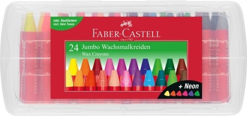 Vaska krītiņi Faber-Castell Jumbo 24 krāsas image 1