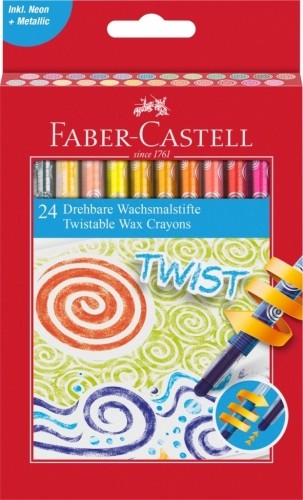 Faber-castell Twistable Wax Crayons cardboard of 24 image 1
