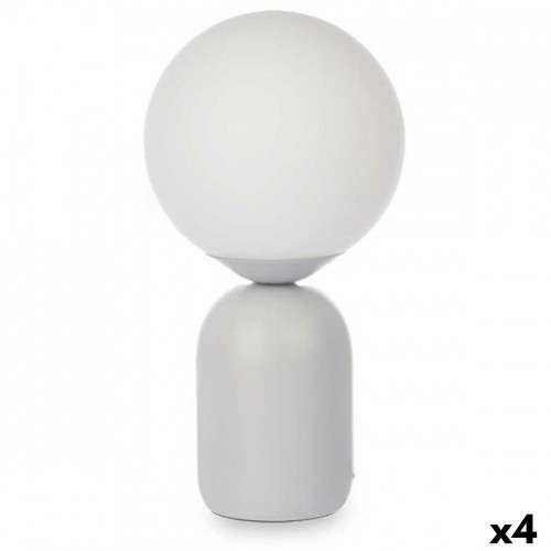 Desk lamp Ball 40 W White Grey Ceramic 15 x 28,5 x 15 cm (4 Units) image 1