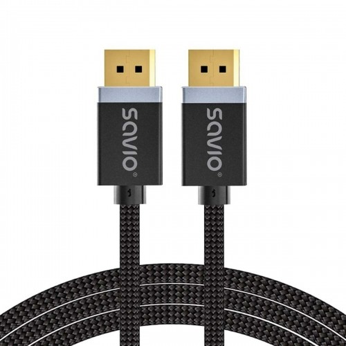 DisplayPort Cable Savio CL-176 Black 3 m image 1