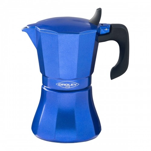Italian Coffee Pot Oroley Petra 9 Cups Blue Aluminium image 1