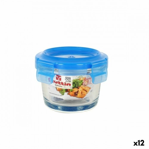 Hermetic Lunch Box Quttin Blue Circular 130 ml ø 9 x 6,6 cm (12 Units) image 1