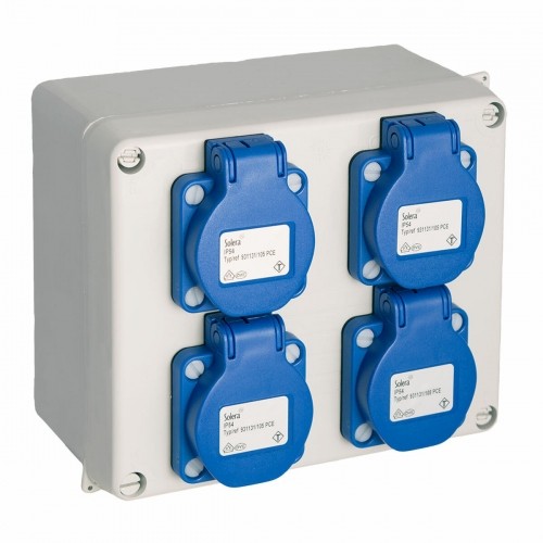 Socket box Solera 817-42p Watertight 16,5 x 13,5 x 7 cm 250 V 16 A IP54 image 1