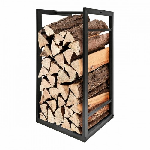 Log Stand EDM Black Metal 33 x 33 x 68 cm image 1