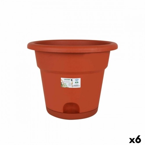 Flower Pot with Dish Dem Greentime Brown ø 35 x 28,5 cm (6 Units) image 1