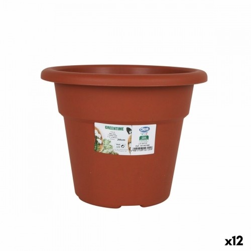 Plant pot Dem Greentime Circular Brown ø 20 x 15,75 cm (12 Units) image 1