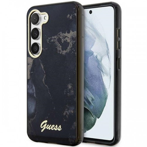 Guess GUHCS23SHTMRSK S23 S911 czarny|black hardcase Golden Marble Collection image 1